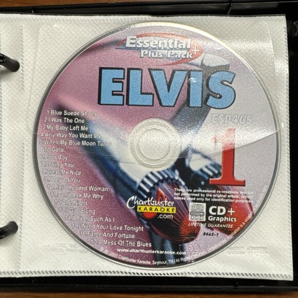 RARE Chartbuster Karaoke Elvis Presley 100 Hit Song Collection - 6 Disc Set HTF - Picture 3 of 8